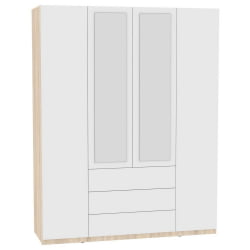 Шкаф распашный Р-230х180х45-3-ПО-М(ДСС-Белый) / R-230х180х45-3-PO-M(ДСС-Белый)