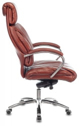 Кресло руководителя Бюрократ Т-9904НСЛ светло-коричневый Леатхер Еичел / T-9904NSL Leather Eichel