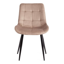 Стул АБРУЗЗО ( мод. 8060 ) металл/вельвет, 52 х 63 х 85 см, бежевый (ХЛР 8)/черный / ABRUZZO mod. (HLR