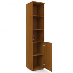 Шкаф для документов узкий с тонированными стеклами Р.П-4СТ Дуб Сонома светлый