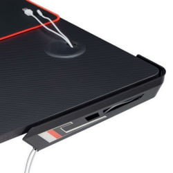 Стол для для компьютера (для геймеров) Л-формы c электрической регулировкой по высоте ЕУРЕКА ЕРК-ЕГД-Л60Р-Б-УС / L-формы c EUREKA ERK-EGD-L60R-B-US