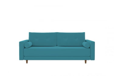 Диван прямой Санднес (Берхоусе) Цвет фасада: Азур велюр; Тип: Прямой; Материал фасада: Металл/Велюр / (Berhouse)