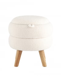 Пуф с ящиком Винни С Тедди белый / S