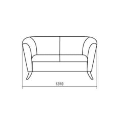 Диван двухместный Карр 2Д Арт-висион 115 / Art-vision