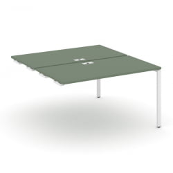 Двойной стол-приставка к опорным тумбам/шкафам CОНCЕПТ CН.ДСПР-003 Кобо Белый / CONCEPT CN.DSPR-003