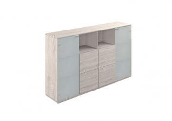 Шкаф средний с ящиками Атлас НЗ-0316.ЙН.ЙН Ясень Наварра / Atlas NZ-0316.YN.YN