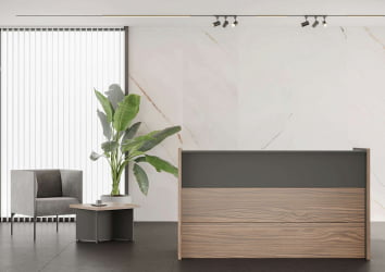 Стойка ресепшн ДЭЛИ ДЛИ37290432 Орех Антрацит / DALI DLI37290432