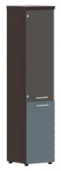 Шкаф колонка комбинированная с топом (правый) Торр ЛУКС ТЛХC 42.2 Р Венге Магия Серо-голубой / Torr LUX TLHC R