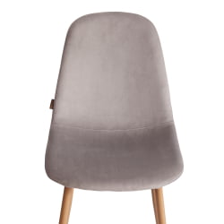 Металлический стул БРЕЕЗЕ (мод. ДЖСC-58) Велюр/металл , 44 х 53 х 86 см, Лигхт грей (светло-серый) ХЛР14 / натуральный / BREEZE (mod. JSC-58) Light grey HLR14