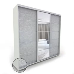 Трехстворчатый шкаф Акцент-Квадро КЛ 1800х600 Выбеленное дерево