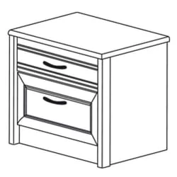 Тумба прикроватная Флоренция 675  Дуб гарвард