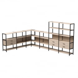 Набор стеллажных систем Еверпроф ЕВО №19 Кашемир Черный / Everprof EVO