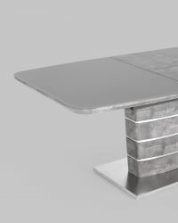 Обеденный стол Гамбург раскладной 160-200кс90 Серый / 160-200x90