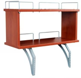 Полка задняя двухъярусная Полка_зз 1/600 (Полка_зз 7/600) Яблоня Серый / Polka_zz (Polka_zz