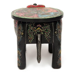 Столик Сеcрет Де Маисон СЛОН ( мод. ЕТ-001) дерево, 44х44х44см, этническая роспись / Secret De Maison SLON mod. ET-001)