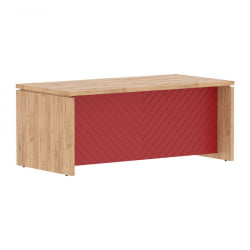 Стол руководителя Торр ЛУКС ТЛСТ 189Х Дуб Бофорд Красный / Torr LUX TLST 189H