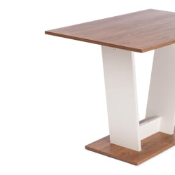 Стол обеденный ТИБИ Л нераздвижной ЛДСП (18 мм), 68,6 х 110 х 75 см, Дуб Канзас/Пепел / TIBI L