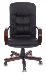 Кресло руководителя Бюрократ Т-9908/ВАЛНУТ Черный / T-9908/WALNUT