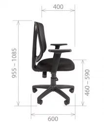 Кресло офисное CХАИРМАН 626 Черный Серая сетка / CHAIRMAN