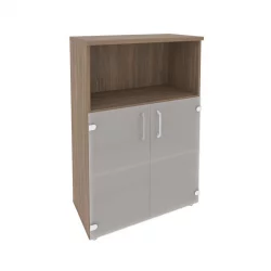 Шкаф средний широкий (2 низких фасада стекло) ОНИКС О.СТ-2.2 Дуб Аризона / ONIX O.ST-2.2