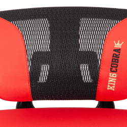 Кресло КингКобра иск. кожа / сетка, черный / красный / KingCobra