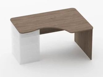 Стол угловой под встроенную тумбу Глассй 1.141.14Пр Дуб Верцаска / Glassy