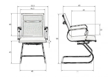 Офисное кресло для посетителей ДОБРИН CОДЙ МЕСХ (бежевый (22039)) / DOBRIN CODY MESH
