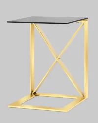 Стол квадратный КРОСС 40кс40 Золото / 40x40