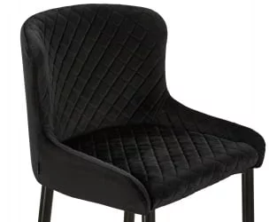 Стул барный ДОБРИН CХРИСТИАН 75 Черный велюр В108-77 / DOBRIN CHRISTIAN V108-77
