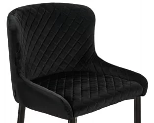 Стул полубарный ДОБРИН CХРИСТИАН 65 черный велюр В108-77 / DOBRIN CHRISTIAN V108-77