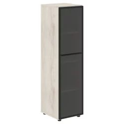 Шкаф колонка со стеклянной дверью ЛОФТИС ЛМC 40.2Р Сосна Эдмонт / LOFTIS LMC 40.2R