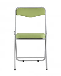 Складной стул Джонни силвер экокожа Салатовый / silver