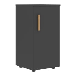 Шкаф-колонка с глухой малой дверью правый Форта ФЛC 40.1 Р Черный графит / Forta FLC R