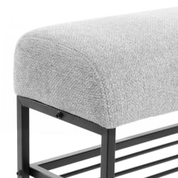 Банкетка Чарли Лукс/Чарли Люкс БО велюр/букле, ВТ шапе силвер / Charli Lux/Чарли VT shape silver