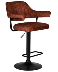 Стул барный ДОБРИН CХАРЛЙ БЛАCК (терракотовый твид (ЛЕО56)) 2 шт / DOBRIN CHARLY BLACK (LEO56))