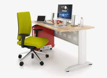 Парта двухместная Де Гласси А перфорированный экран ЛДСП Серый/ Металл Серый