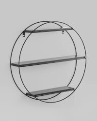 Полка Луна черная Черный мрамор / Luna