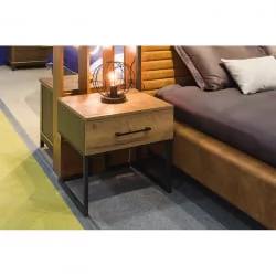 Тумба прикроватная Лофт Дуб натур/Бетон / Loft