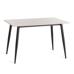 Обеденный стол Аустен/Остин столешница керамика (матовая) /опоры металл, белый/черный, 120х80х75см / Austen/Остин