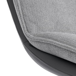 Кресло Космо велюр/букле/экокожа, ВТ шапе силвер/графит / Cosmo VT shape silver/графит