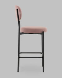 Стул Полубарный Бриф ДД ПБ велюр пыльно-розовый / DD