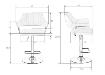 Стул барный ДОБРИН CХАРЛЙ БЛАCК (синий велюр (МДЖ9-117)) 2 шт / DOBRIN CHARLY BLACK (MJ9-117))