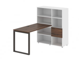 Рабочая станция ЕДИС ЕКРСТ 1113 Дуб Денвер темный Мокко Белый / EDIS EQRST