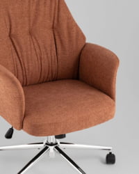 Кресло офисное ТопЧаирс Неома терракотовый ткань / TopChairs Neoma