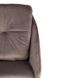 Кресло СТАР (мод. CЙ-1919) вельвет/металл, 68 х 60 х 88 см , серый (ХЛР 24)/черный / STAR (mod. CY-1919) (HLR