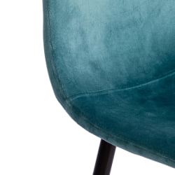Мягкий стул БРЕЕЗЕ (мод. 4724) вельвет/металл, 44 х 53 х 87 см, Лигхт пале греен (темно-бирюзовый ) ХЛР60 / черный / BREEZE (mod. Light pale green HLR60