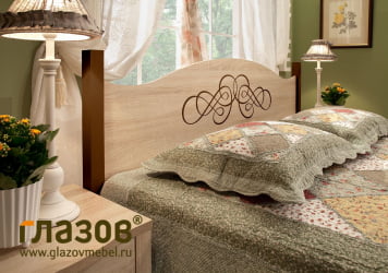 Полутороспальная кровать АДЕЛЕ 3 Дуб Сонома/Орех шоколадный(спальня) / ADELE