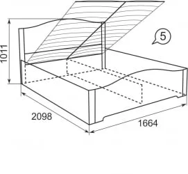 Кровать Виктория 5 с подъемным механизмом