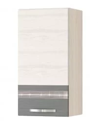 Шкаф кухонный (лев) Графит 74.05 Сосна Астрид /Ваниль/Графит