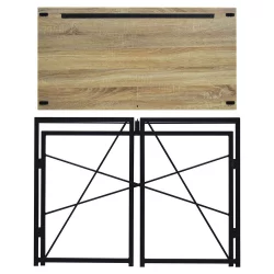 Стол на металлокаркасе БРАБИКС ЛОФТ CД-002 Дуб натуральный / BRABIX LOFT CD-002